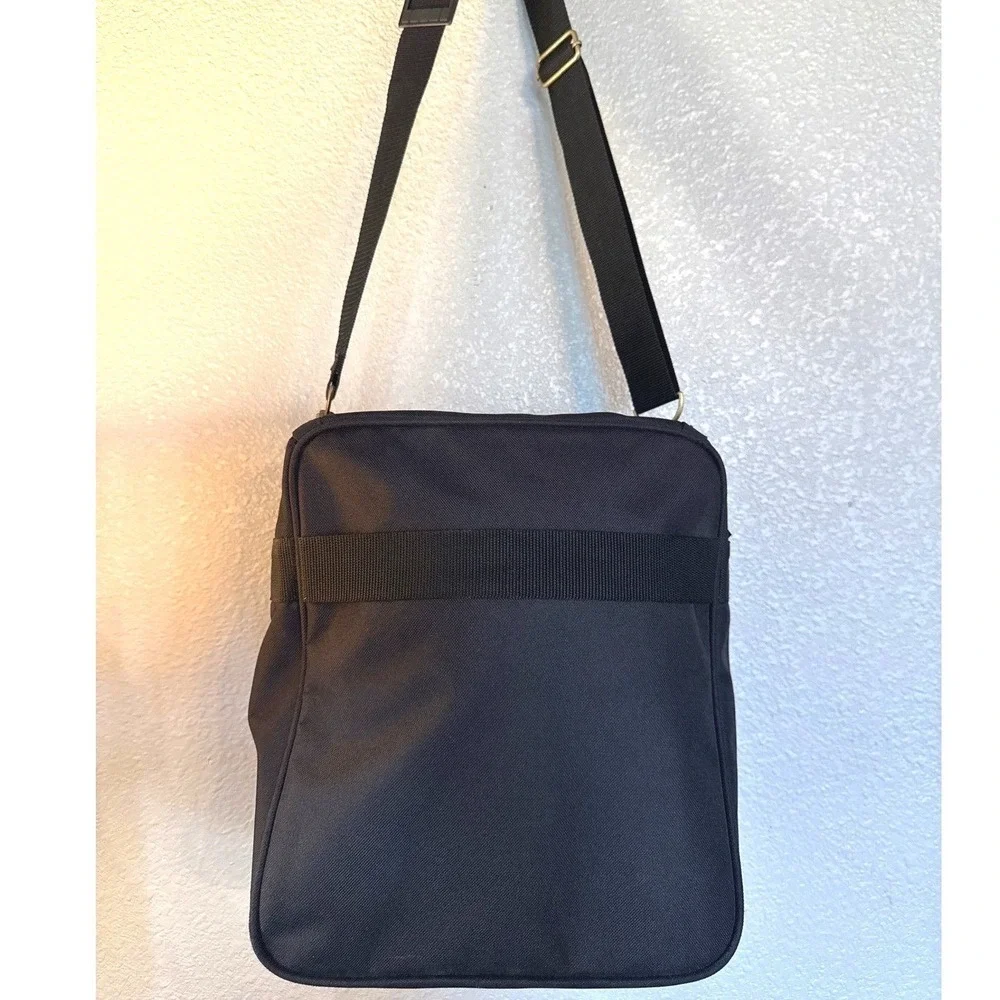 Coronado‎ Crossbody Travel Bag Black Canvas Gold PGA Tour Logo Messenger Bag
